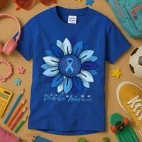 Sunflower Diabetes Awareness Month Kids T-Shirt thumb 3
