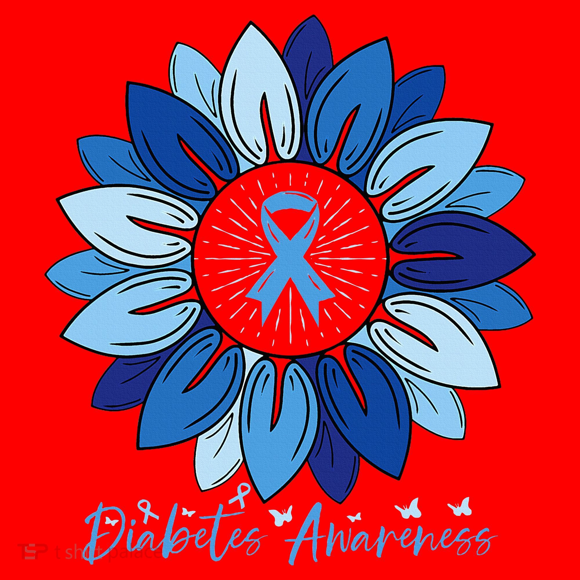 Sunflower Diabetes Awareness Month Santa Hat