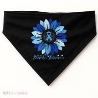 Sunflower Diabetes Awareness Month USA-Made Doggie Bandana thumb 0