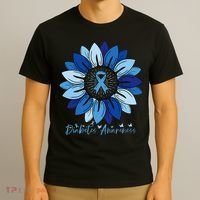 Sunflower Diabetes Awareness Month T-Shirt thumb 3