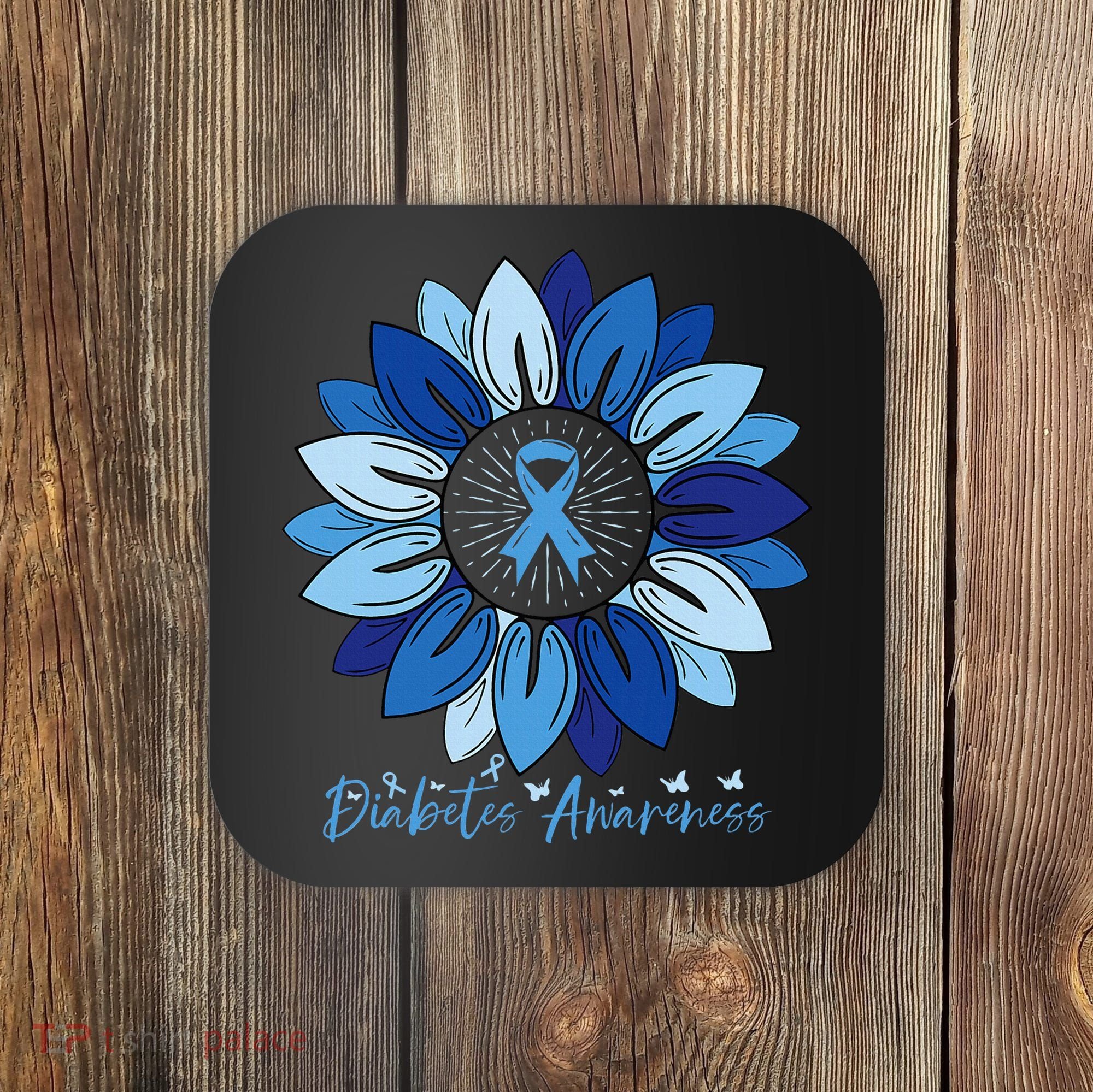 Sunflower Diabetes Awareness Month Coaster