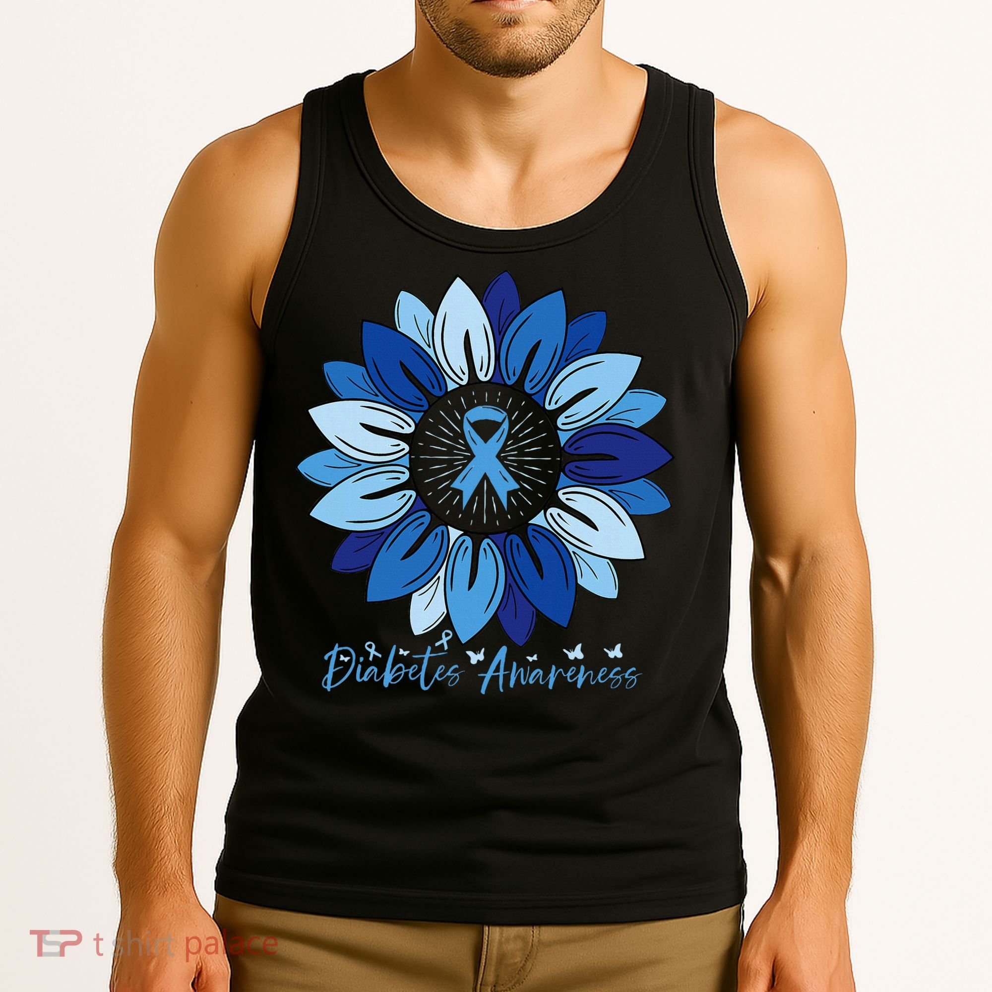 Sunflower Diabetes Awareness Month Tank Top