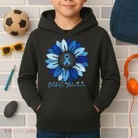 Sunflower Diabetes Awareness Month Kids Hoodie thumb 2