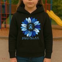 Sunflower Diabetes Awareness Month Kids Hoodie thumb 3