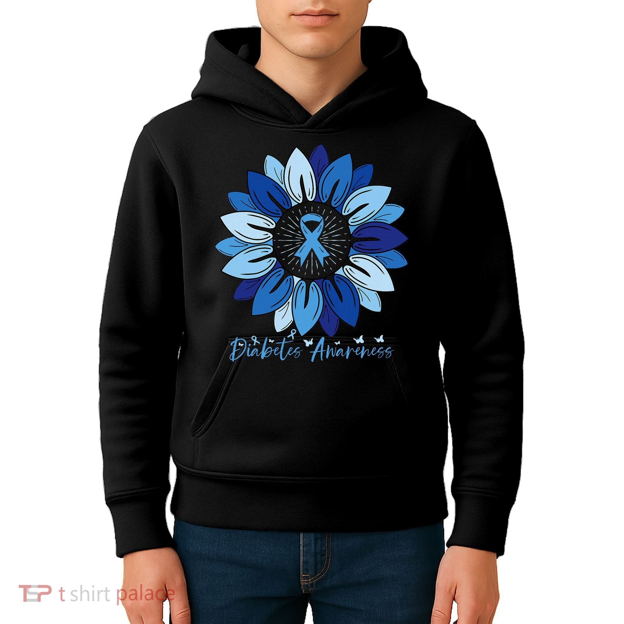Sunflower Diabetes Awareness Month Kids Hoodie