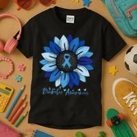 Sunflower Diabetes Awareness Month Kids T-Shirt thumb 3