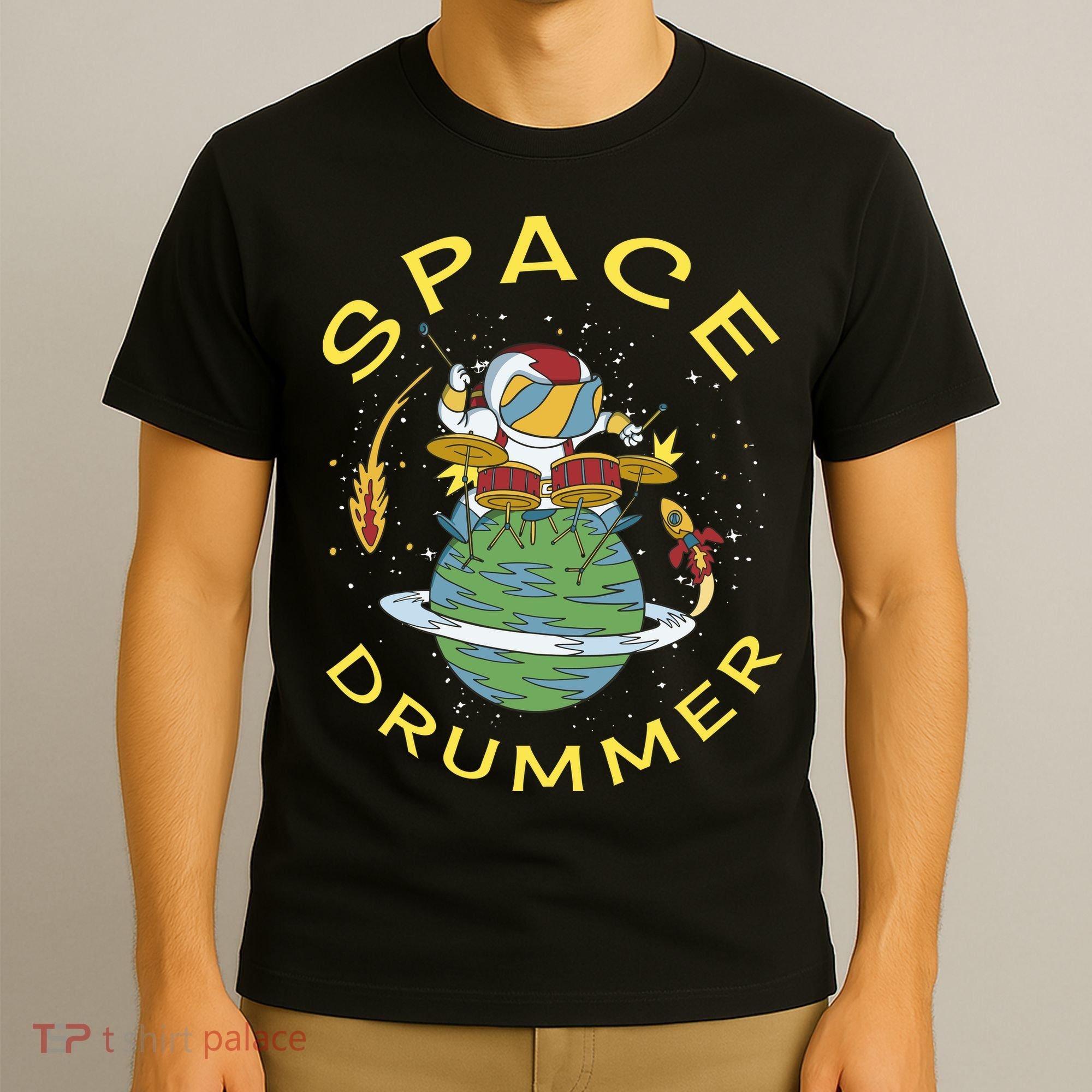 Space Drummer Astronaut T-Shirt