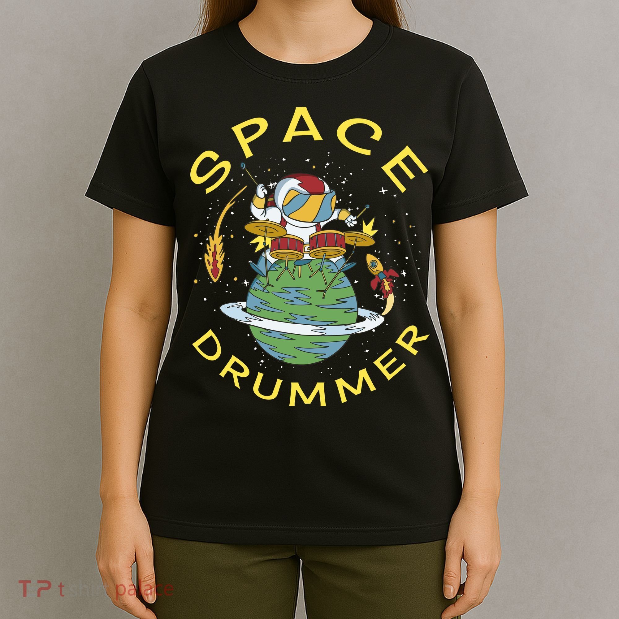Space Drummer Astronaut T-Shirt