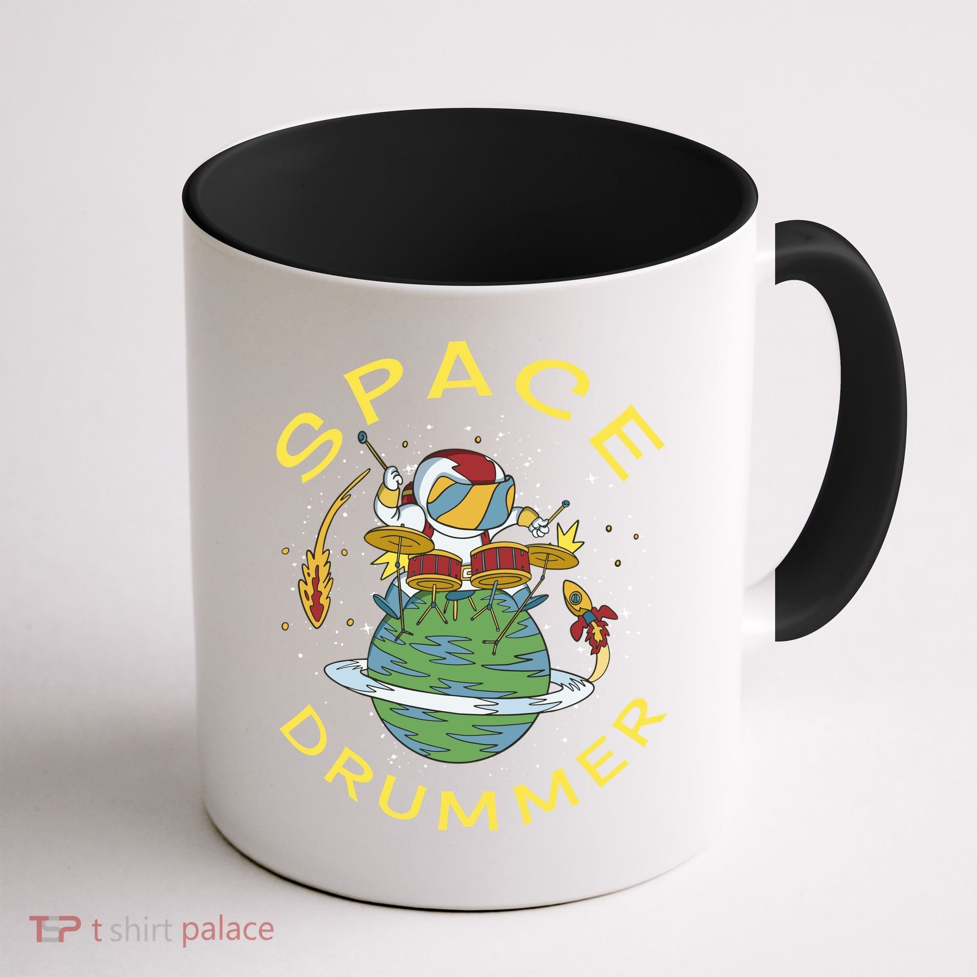 Space Drummer Astronaut Coffee Mug