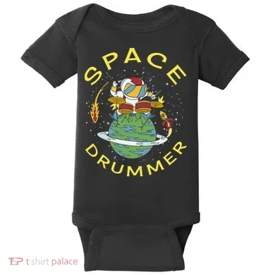 Space Drummer Astronaut Baby Bodysuit