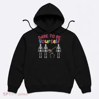 skeleton dancing autistic puzzle support autism awareness great gift Hoodie thumb 0