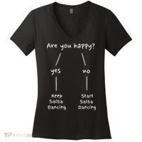 Salsa Dance Are You Happy Dancing Latin Dancer Salsero Women's V-Neck T-Shirt thumb 0