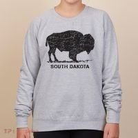 South Dakota And American Buffalo Bison Women's Sweatshirt thumb 0