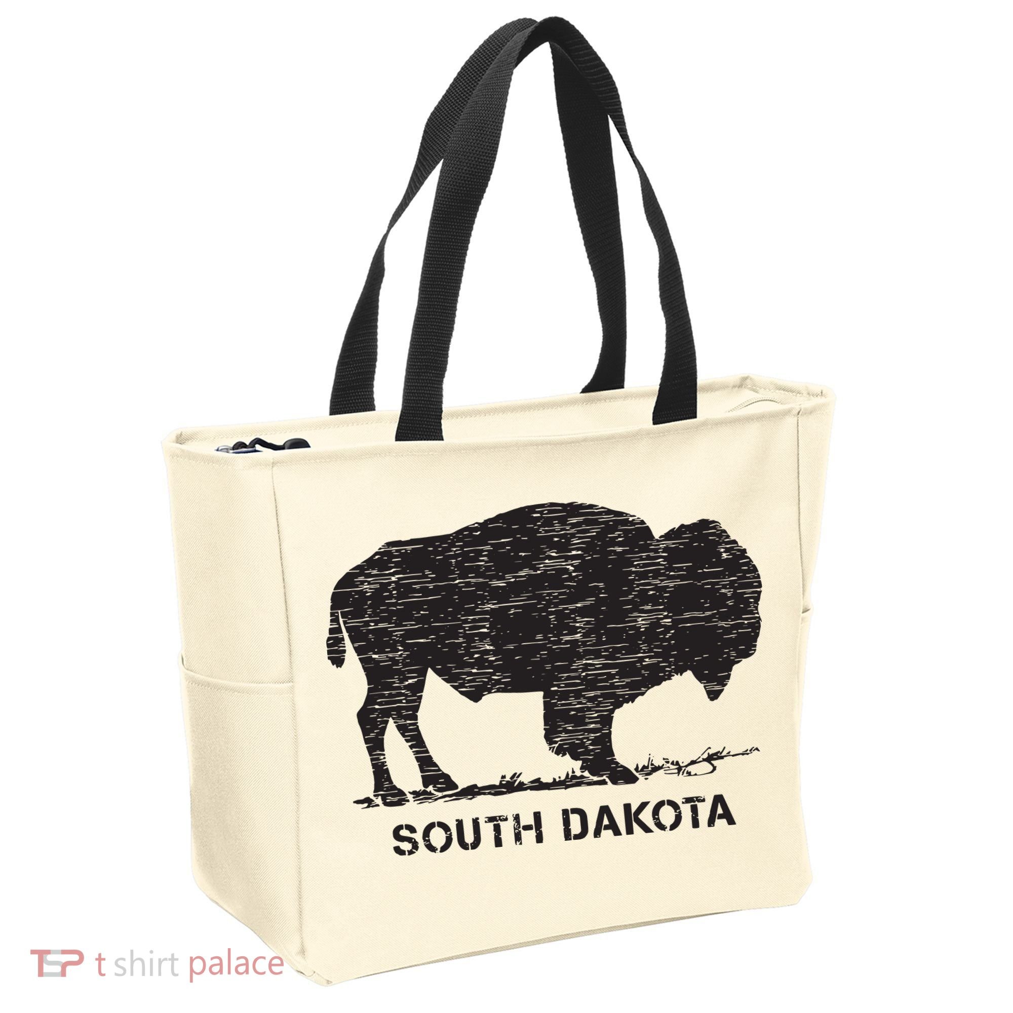South Dakota And American Buffalo Bison Tote Bag