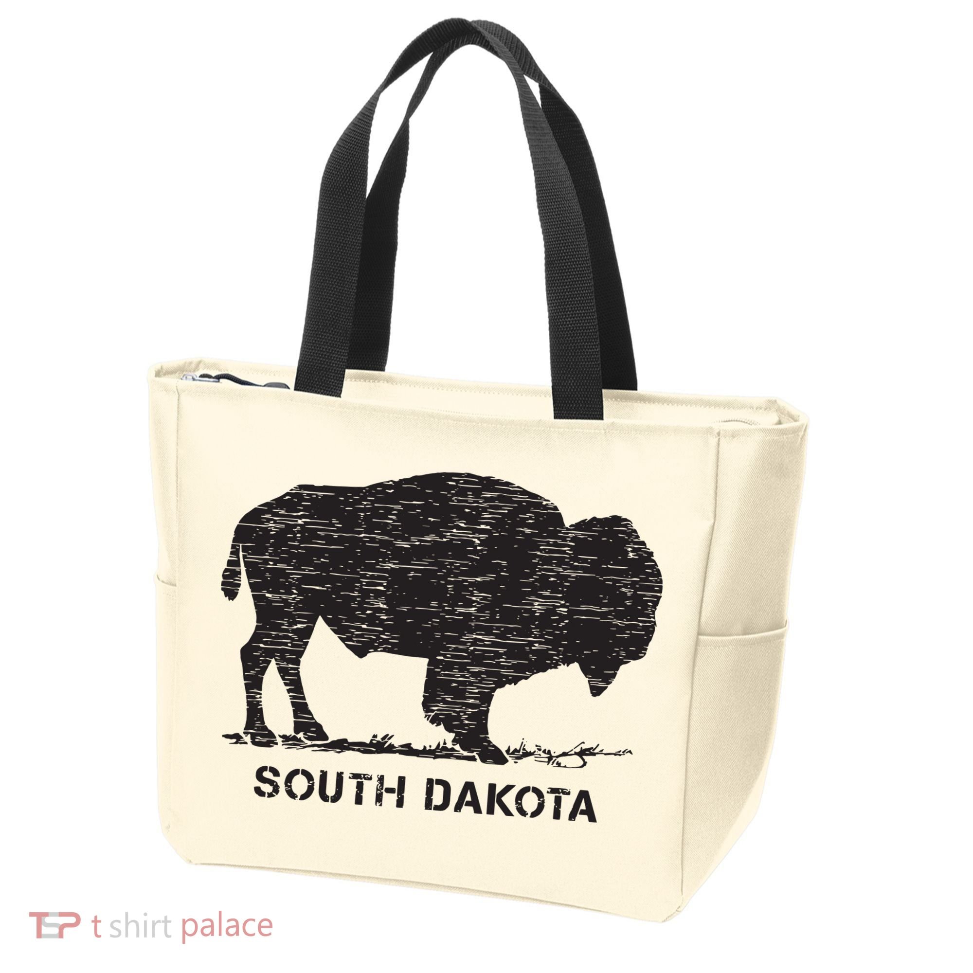 South Dakota And American Buffalo Bison Tote Bag