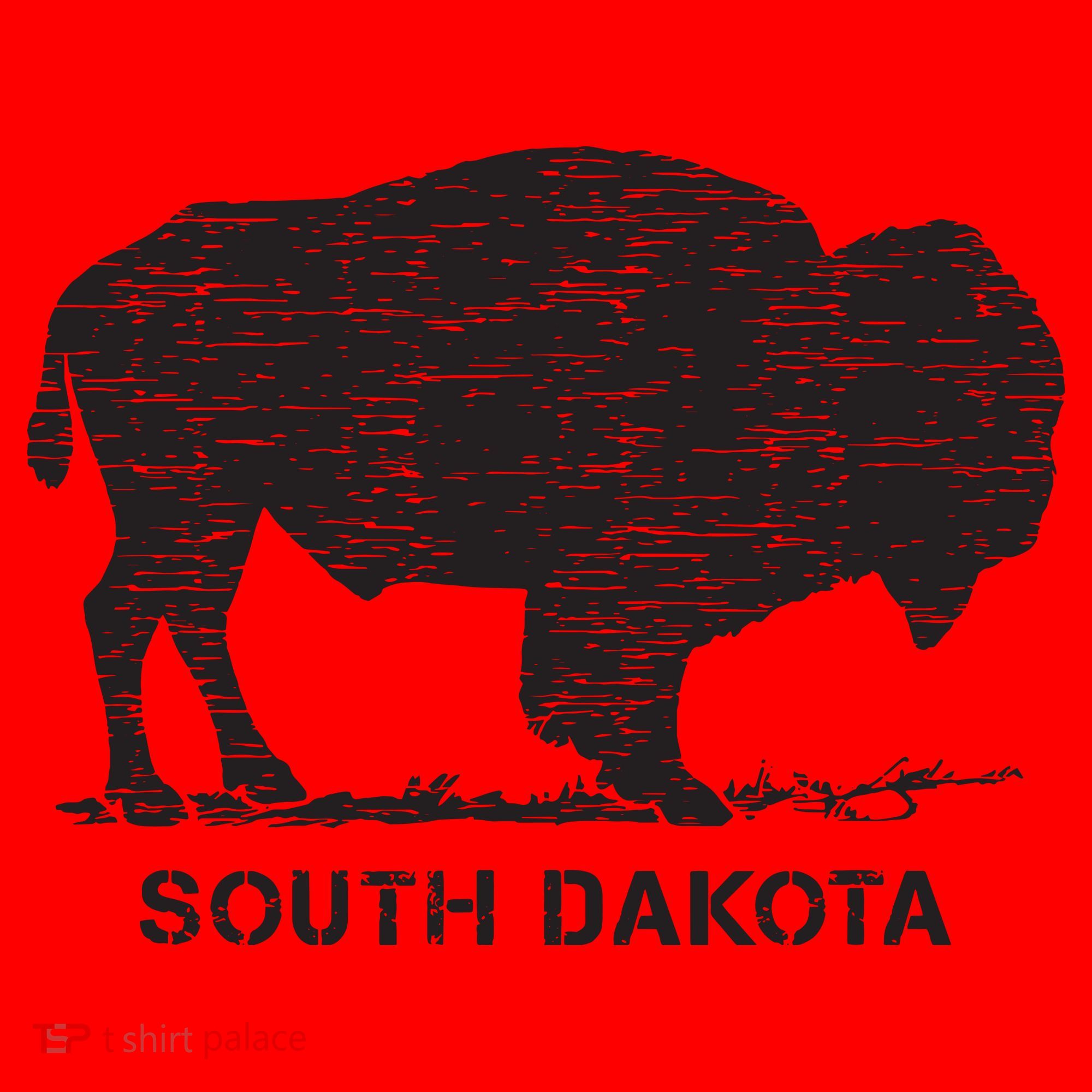 South Dakota And American Buffalo Bison Santa Hat