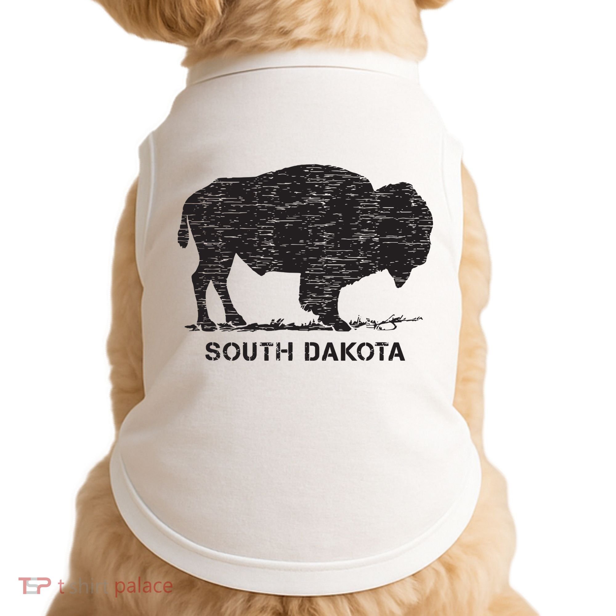 South Dakota And American Buffalo Bison Doggie Tank