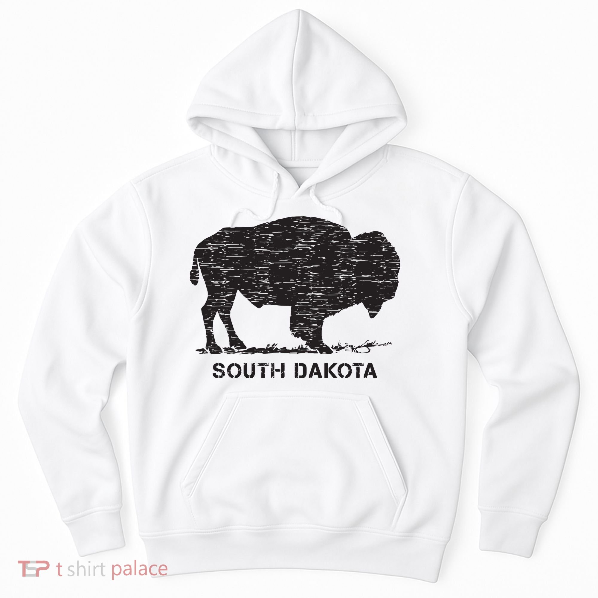 South Dakota And American Buffalo Bison Hoodie
