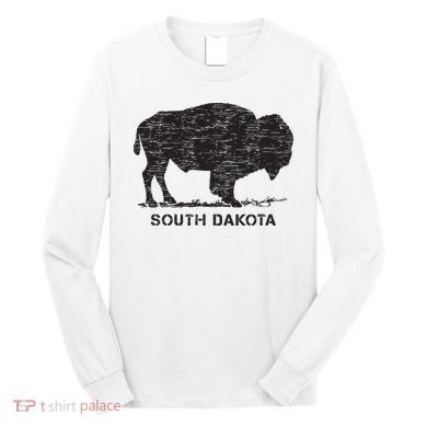 South Dakota And American Buffalo Bison Long Sleeve Shirt