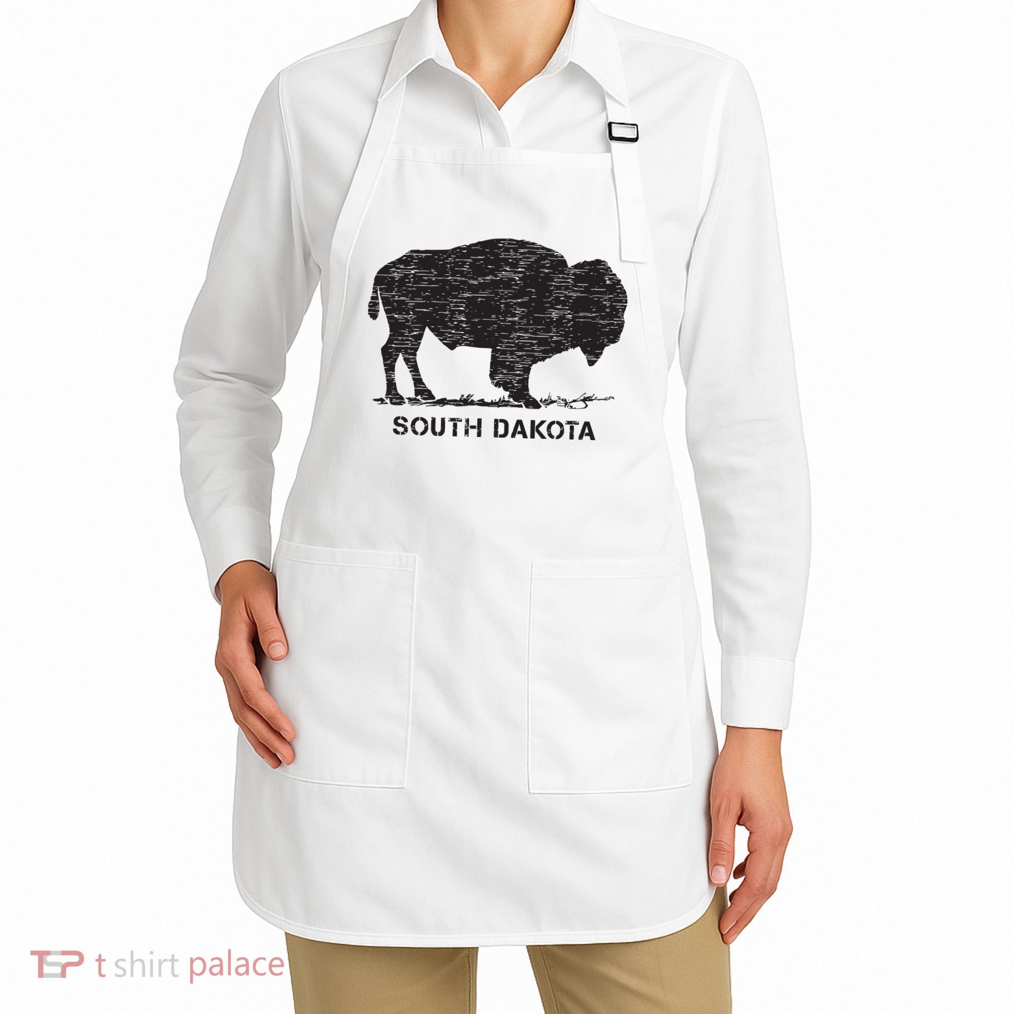South Dakota And American Buffalo Bison Apron