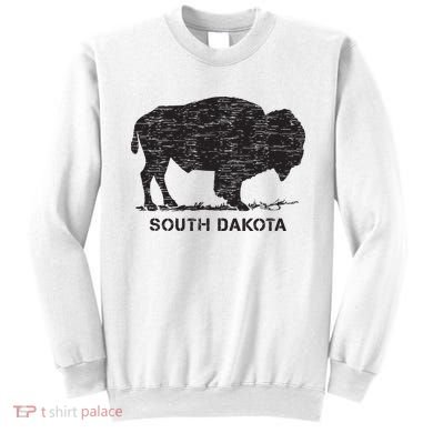 South Dakota And American Buffalo Bison Sweatshirt