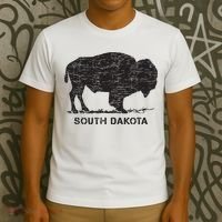 South Dakota And American Buffalo Bison T-Shirt thumb 3