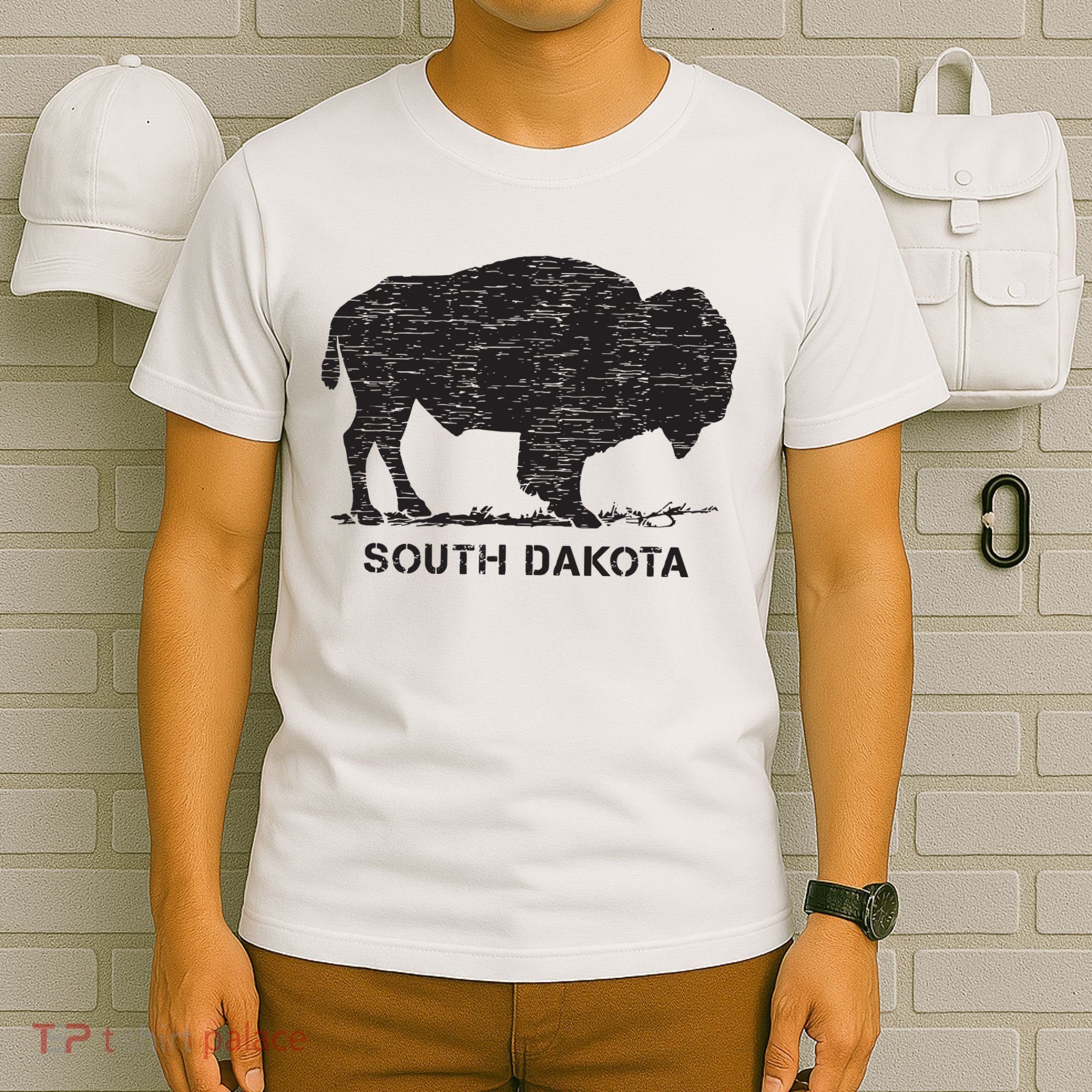 South Dakota And American Buffalo Bison T-Shirt
