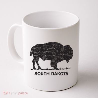 South Dakota And American Buffalo Bison Coffee Mug