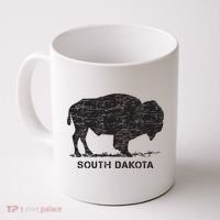 South Dakota And American Buffalo Bison Coffee Mug thumb 0
