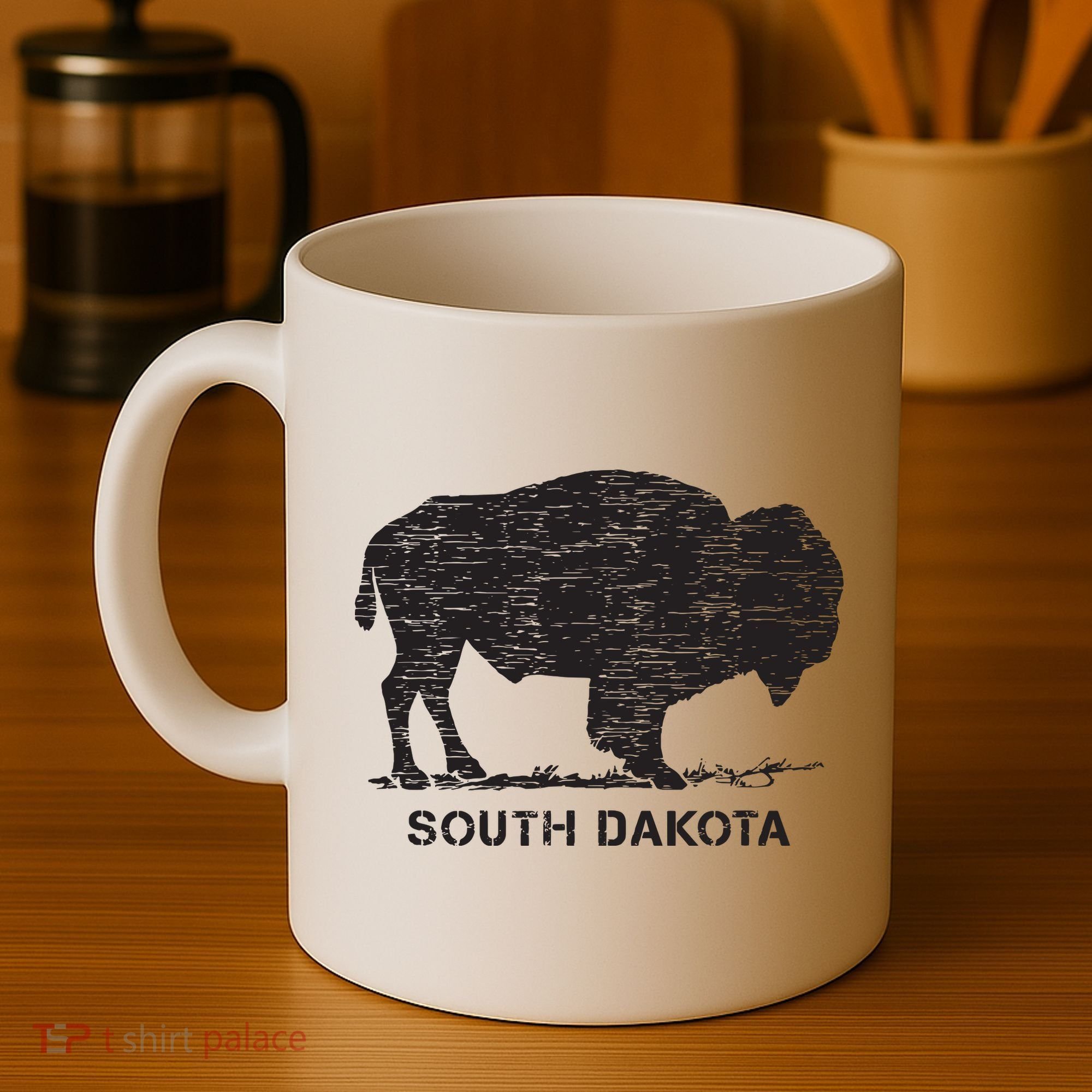 South Dakota And American Buffalo Bison Coffee Mug