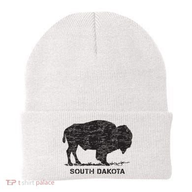 South Dakota And American Buffalo Bison Beanie