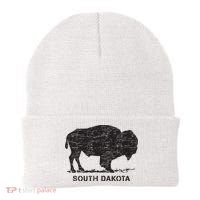 South Dakota And American Buffalo Bison Beanie thumb 0