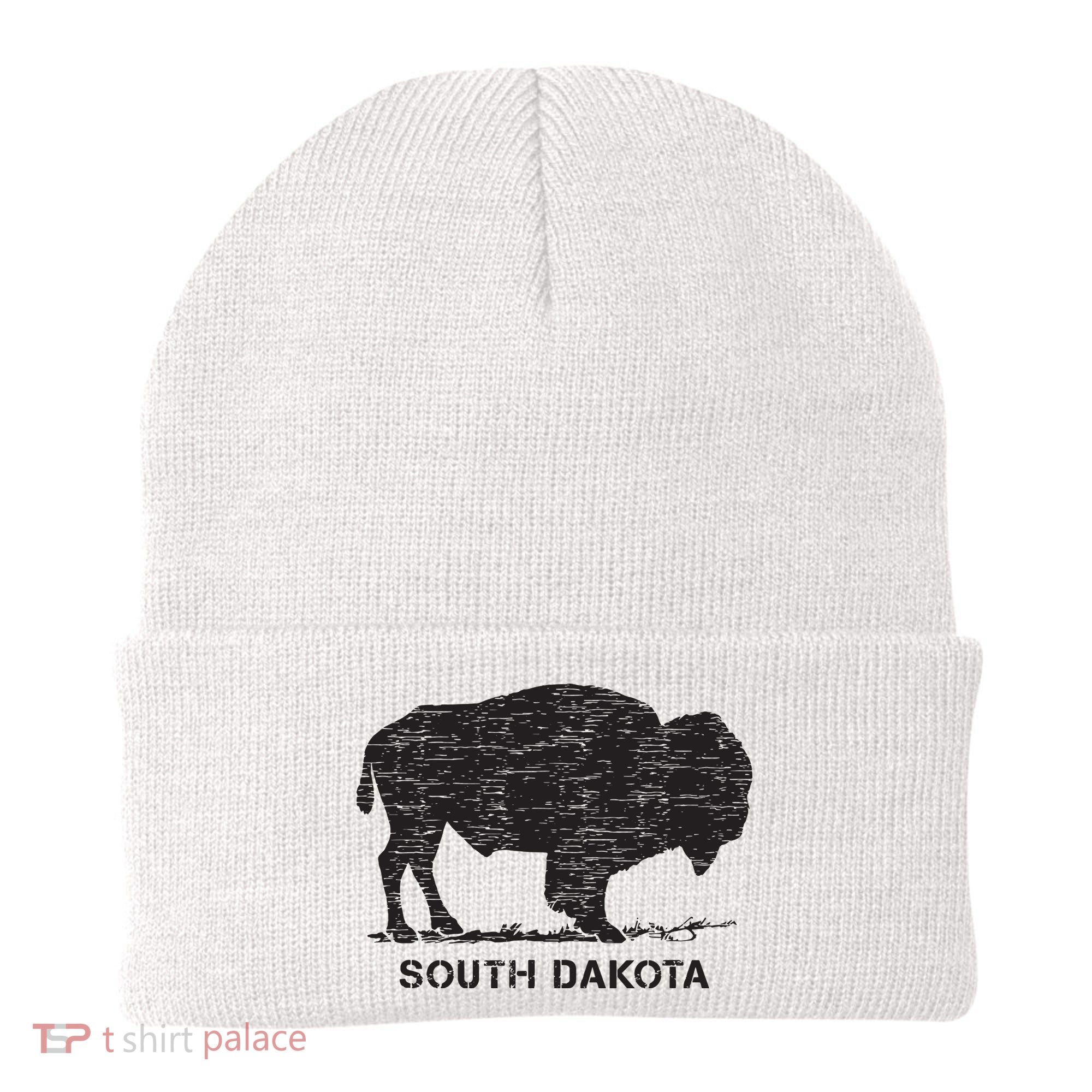 South Dakota And American Buffalo Bison Beanie