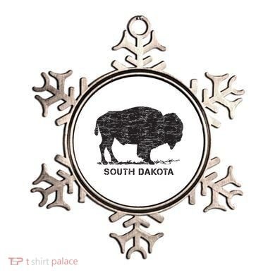 South Dakota And American Buffalo Bison Ornament