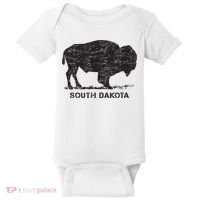 South Dakota And American Buffalo Bison Baby Bodysuit thumb 0