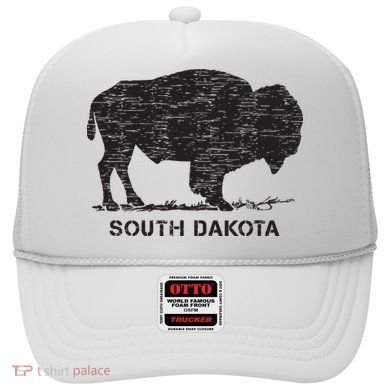 South Dakota And American Buffalo Bison Hat