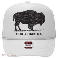 South Dakota And American Buffalo Bison Hat thumb 0