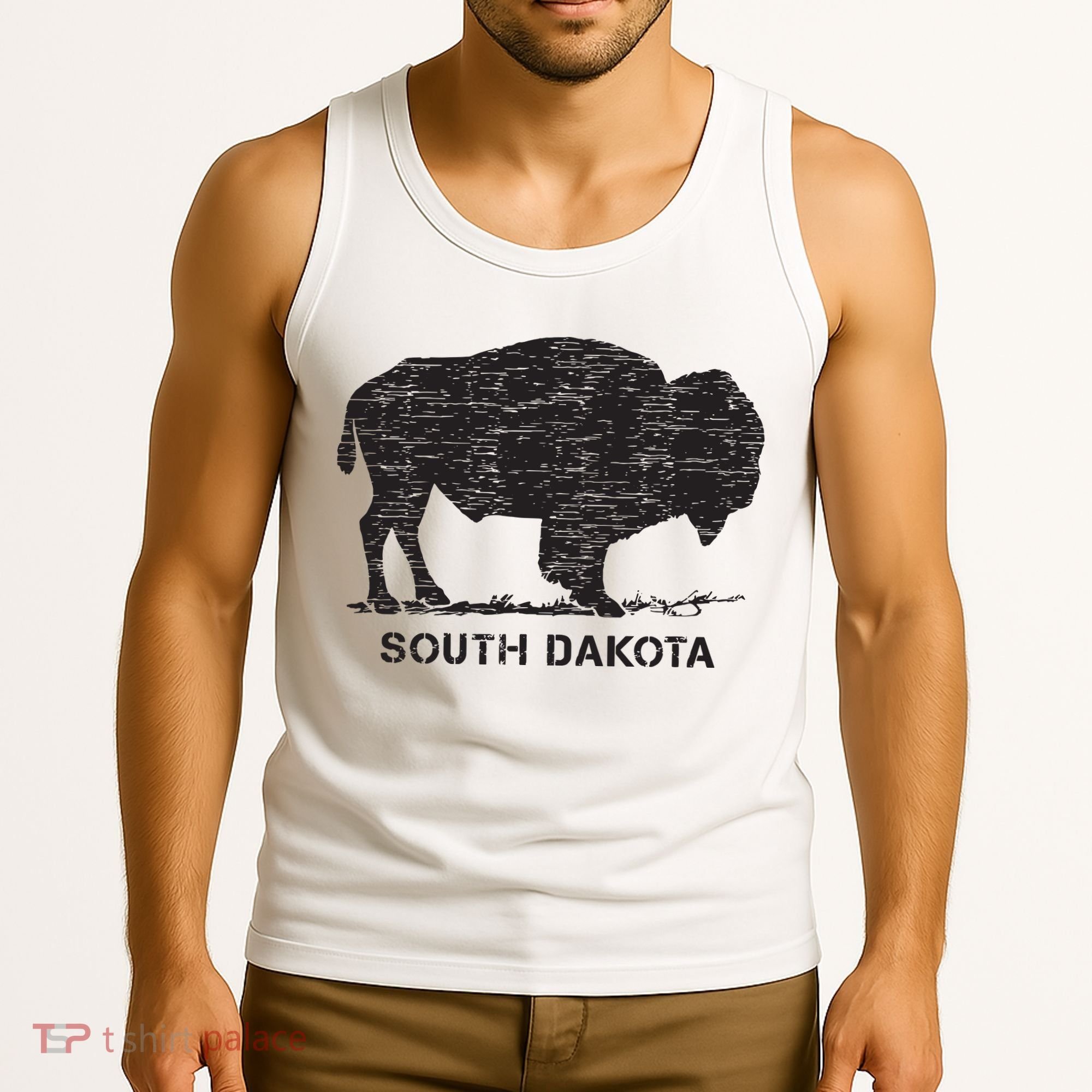 South Dakota And American Buffalo Bison Tank Top