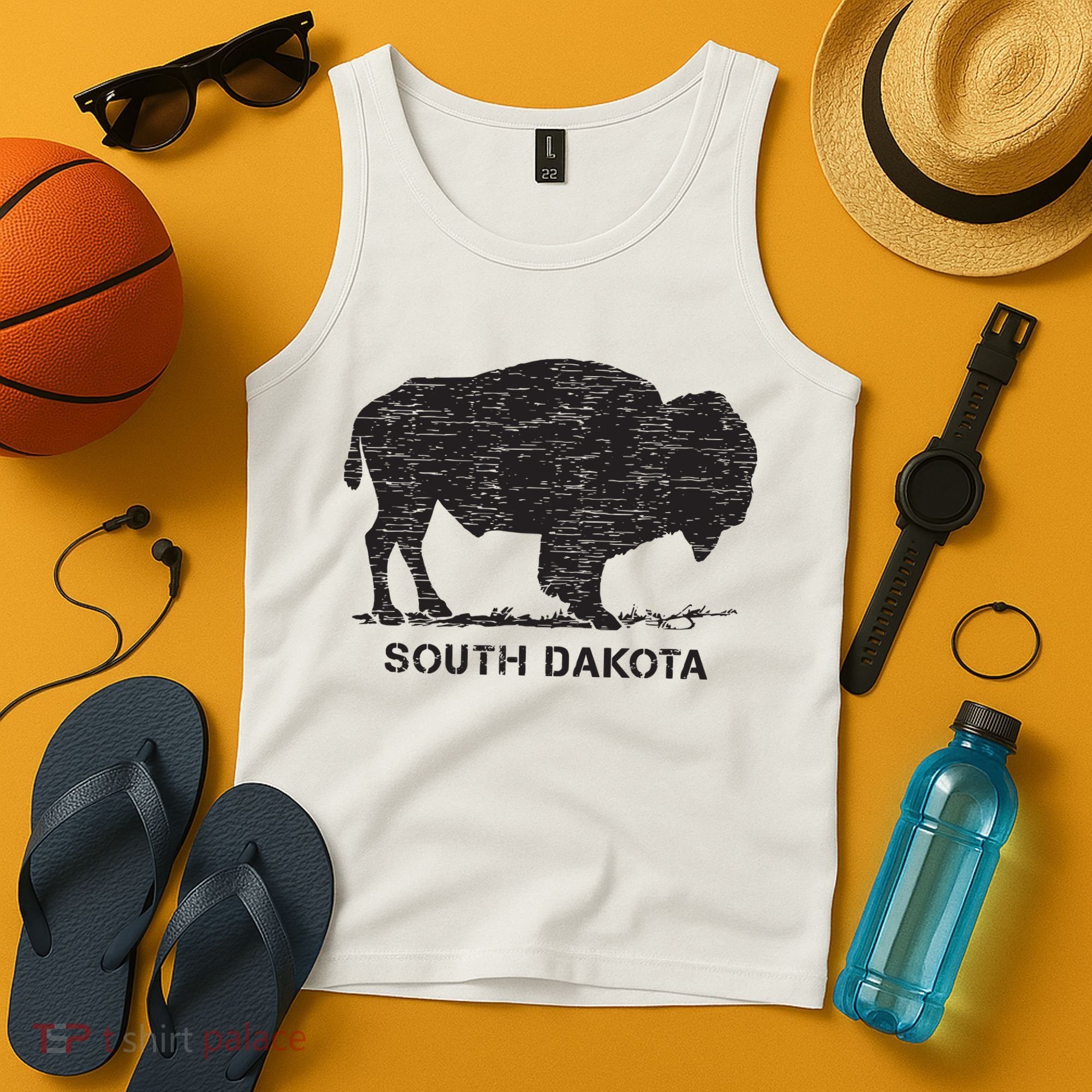 South Dakota And American Buffalo Bison Tank Top