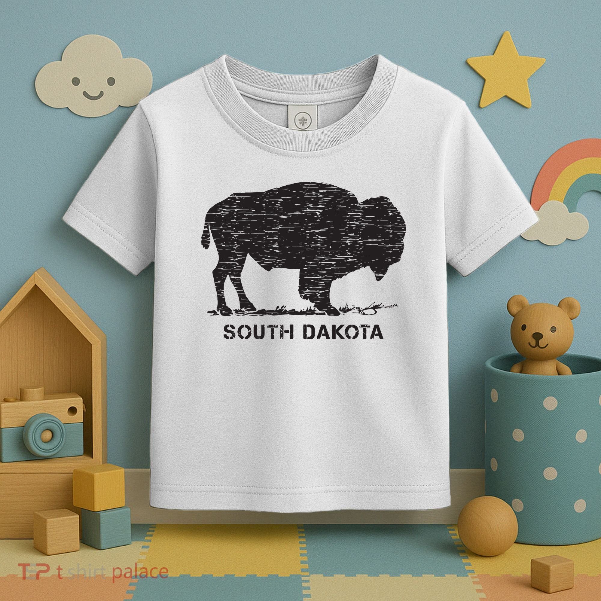 South Dakota And American Buffalo Bison Toddler T-Shirt