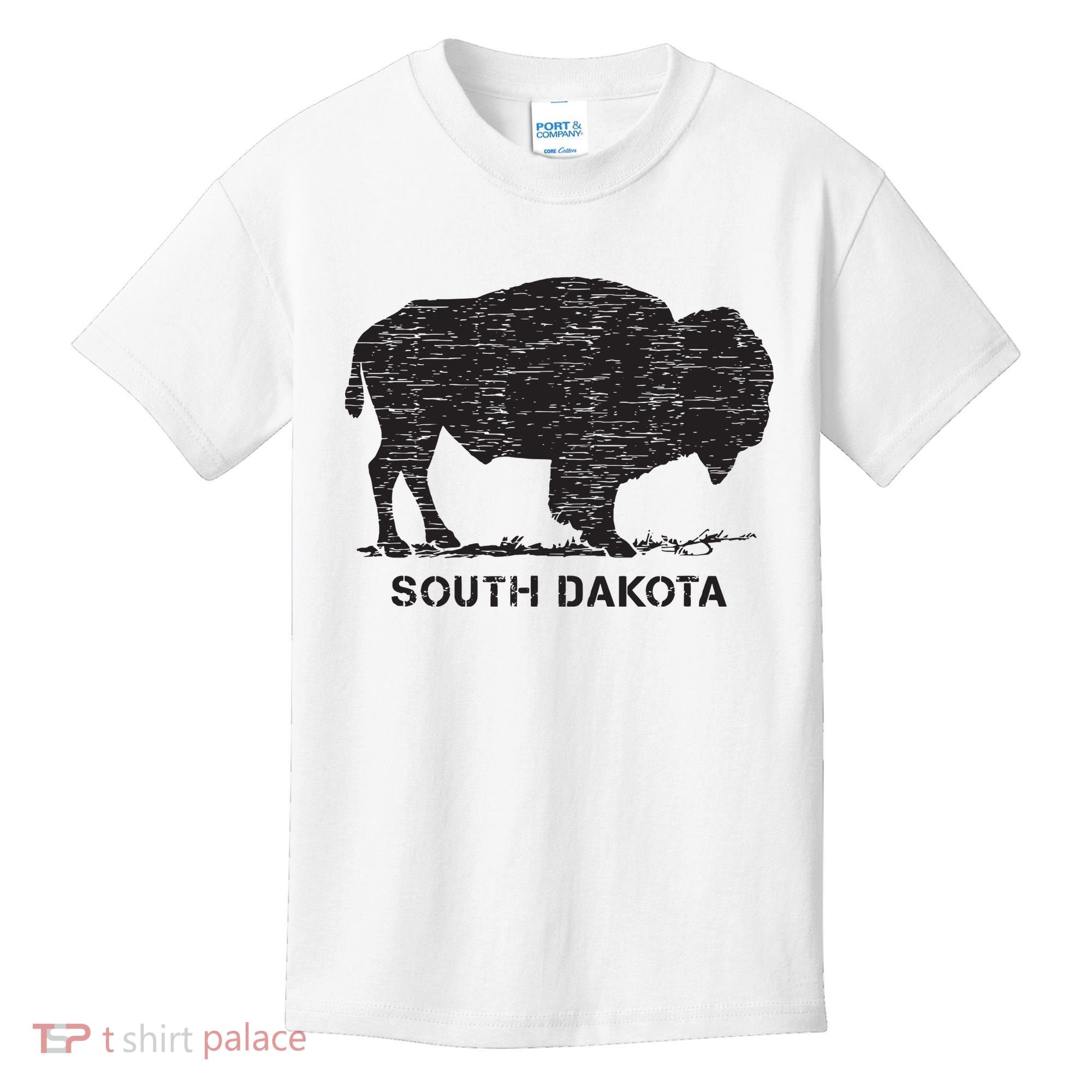 South Dakota And American Buffalo Bison Kids T-Shirt