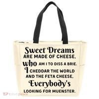 Sweet Dreams Are Made Of Cheese Who Am I To Diss A Brie Tote Bag thumb 0