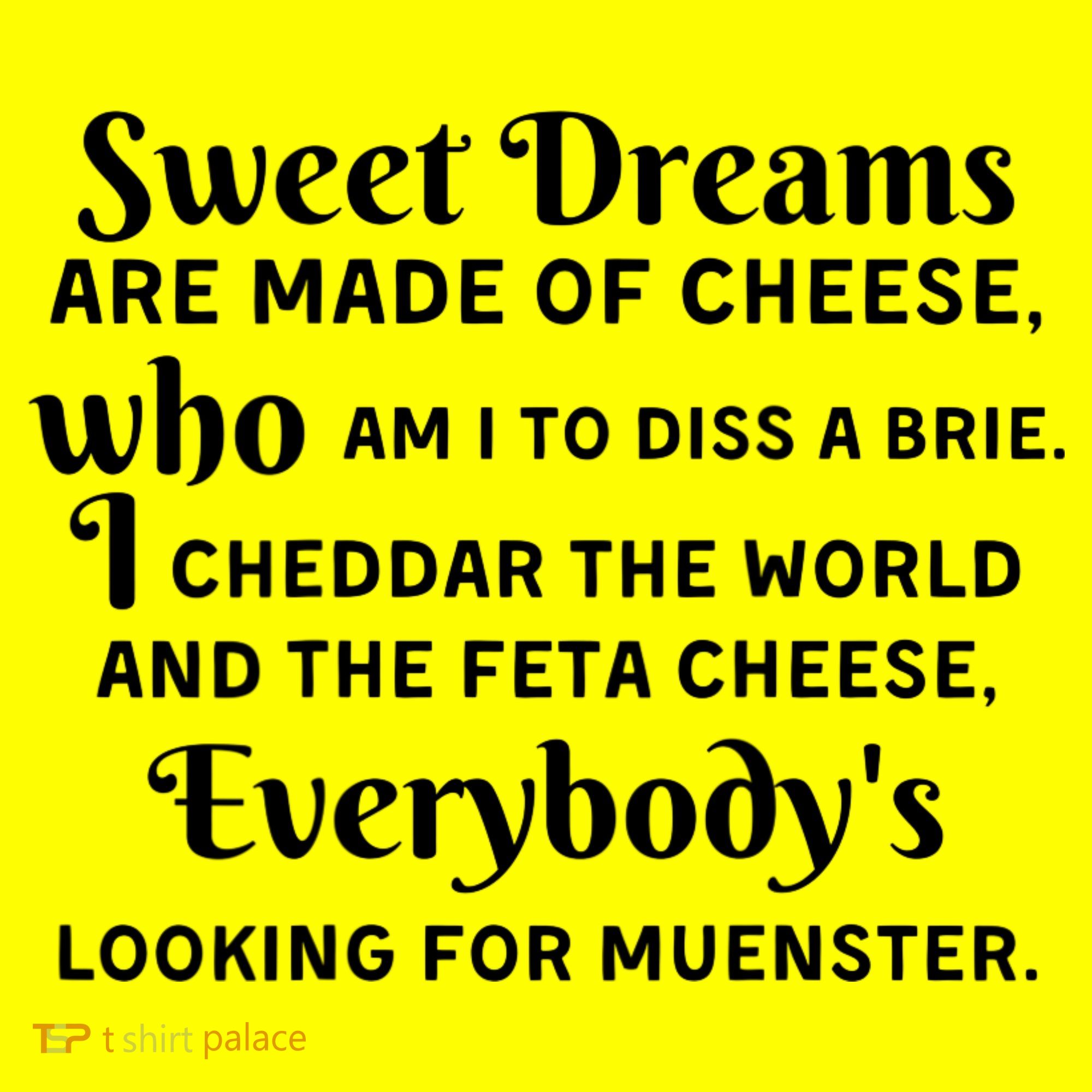 Sweet Dreams Are Made Of Cheese Who Am I To Diss A Brie Toddler T-Shirt