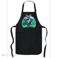 Shark Dressed As Easter Bunny Riding A BMX Bike Apron thumb 0