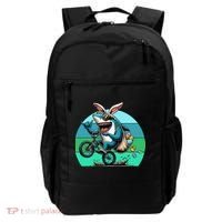 Shark Dressed As Easter Bunny Riding A BMX Bike Backpack thumb 0