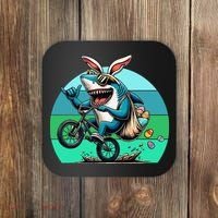 Shark Dressed As Easter Bunny Riding A BMX Bike Coaster thumb 0