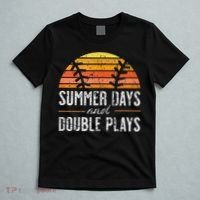 Summer Days and Double Plays Baseball Player Retro Vintage T-Shirt thumb 5