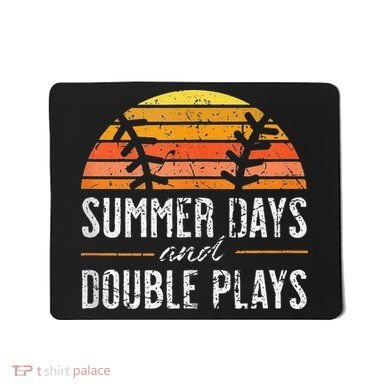 Summer Days and Double Plays Baseball Player Retro Vintage Mousepad