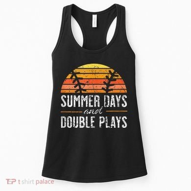Summer Days and Double Plays Baseball Player Retro Vintage Women's Tank Top