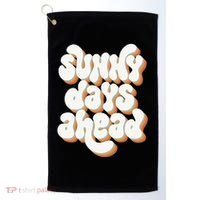 Sunny Days Ahead Retro Summer Golf Towel thumb 0